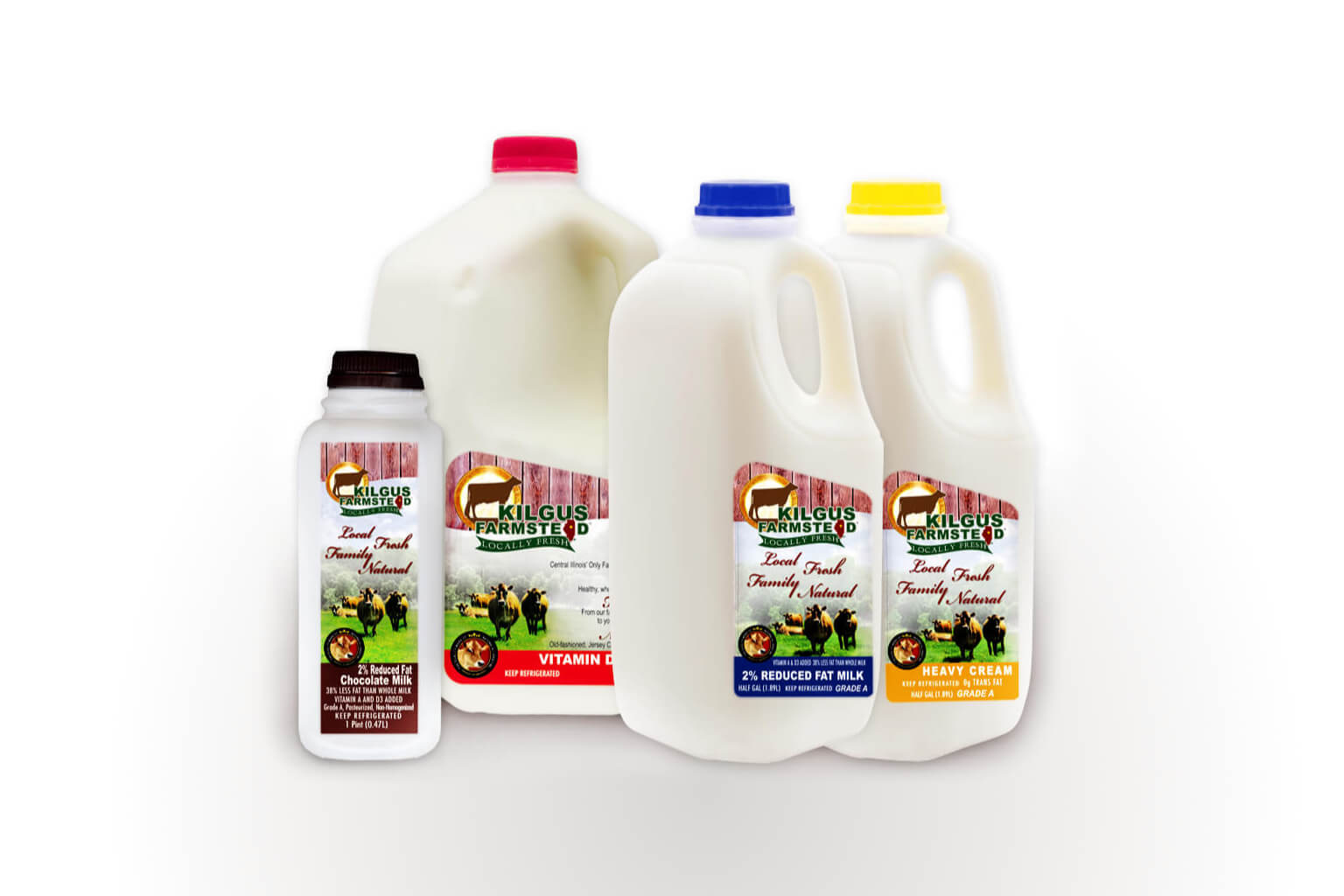 Kilgus Farmstead milk product sizes