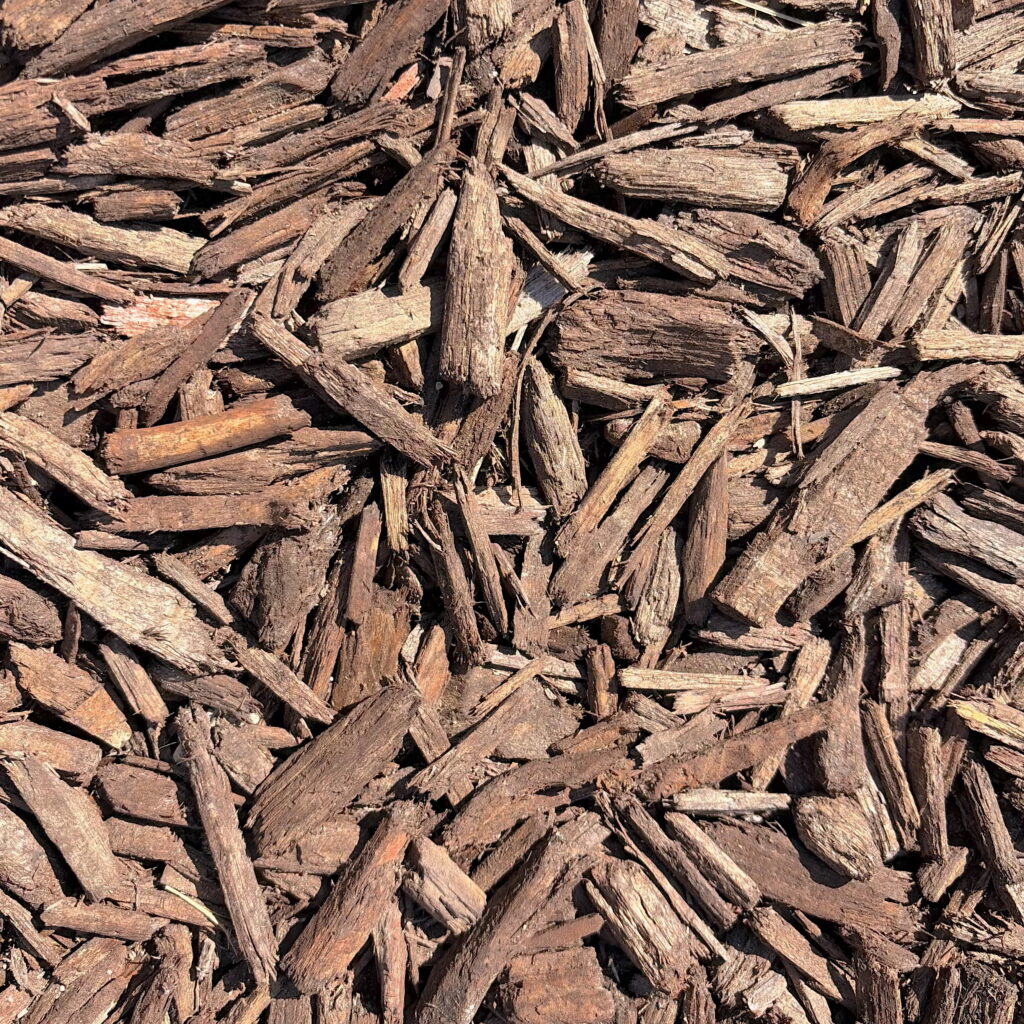 brown undyed/natural landscaping mulch